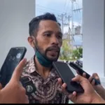 Agus Salin R Tampilang bakal laporkan LPP Tipikor terkait tduduhan palsu. (mimbarFoto/Nuk)