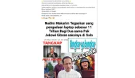 Cek Fakta : Artikel Sinyalir Nadiem Makarim Uang Korupsi Rp 11 Miliar ke Jokowi 4 Naidem kasus laptop Media Berjaringan Indonesia Timur