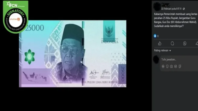 uang pecahan bergambar Gus Dur Media Berjaringan Indonesia Timur