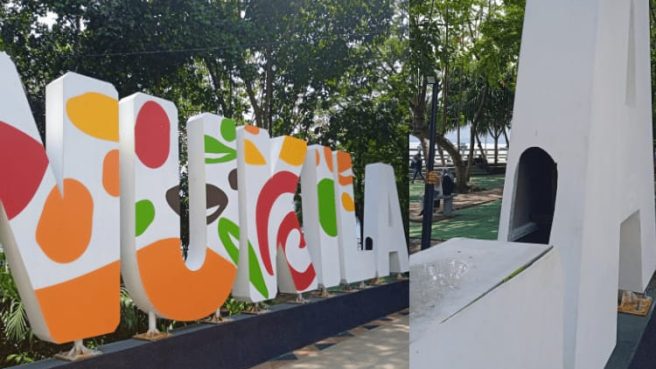 huruf timbul taman Nukila Ternate | Media Berjaringan Indonesia Timur