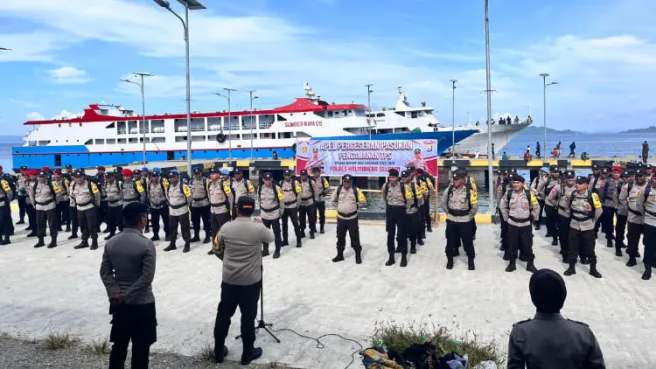 488 personel Polres Halmahera Selatan siap amankan Pemilu 2024 1 Media Berjaringan Indonesia Timur