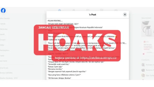 pesan berantai Anies Baswedan | Media Berjaringan Indonesia Timur