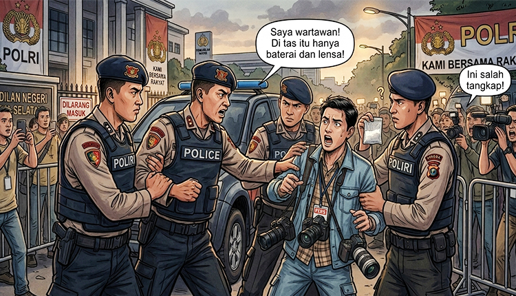 ilustrasi salah tangkap Media Berjaringan Indonesia Timur
