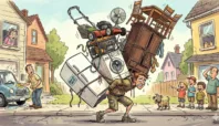 ilustrasi lemari kulkas dan mesin cuci Media Berjaringan Indonesia Timur