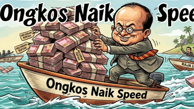 Ongkos Naik Speedboat hingga Taksi Milik Setda Kota Tidore Tahun 2025 Capai Rp8,6 Miliar 1 ilustrasi naik speedboat bawa uang Media Berjaringan Indonesia Timur