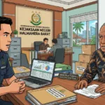 ilsutrasi Kejari Halbar periksa kepala dinas sosial Media Berjaringan Indonesia Timur