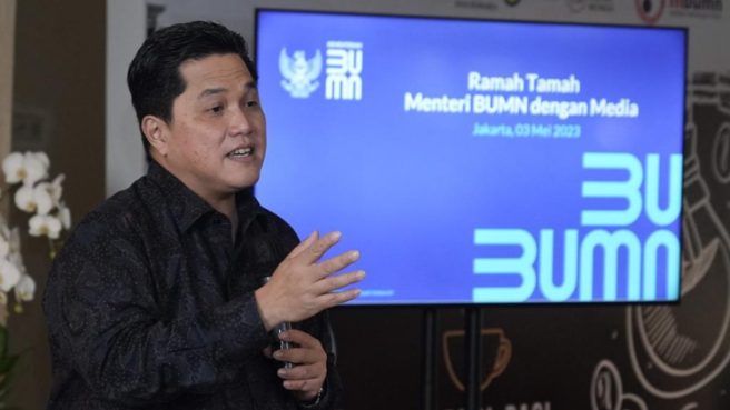 Menetri BUMN Erick Thohir membuka rekrutmen 2023 Media Berjaringan Indonesia Timur