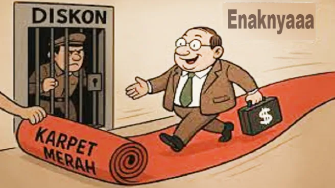 ilsutrasi koruptor diistimewakan Media Berjaringan Indonesia Timur